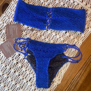 NWT Acacia Strapless Crochet Bikini (Rare)